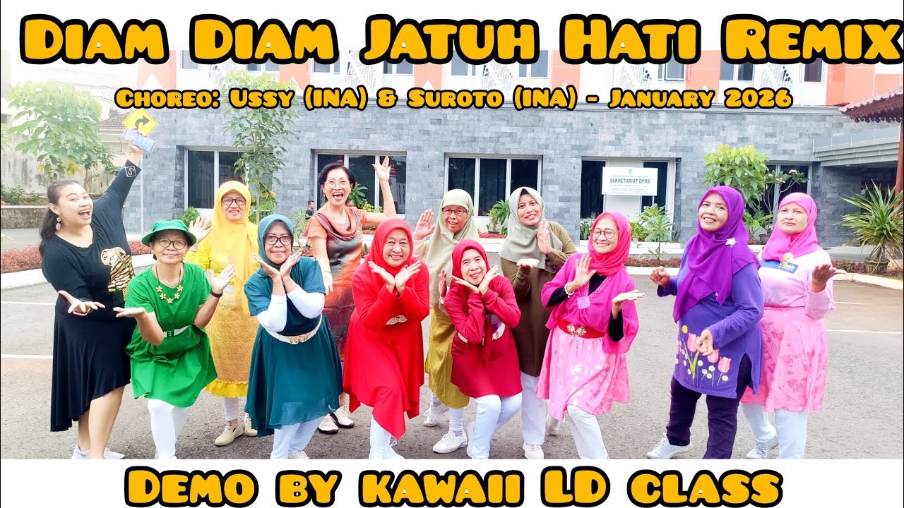 DIAM - DIAM JATUH HATI REMIX - LINE DACE || BEGINNER
