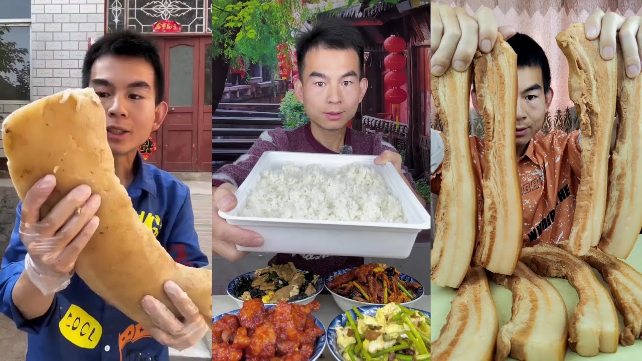 Yummyfood #1p : Eat roll belly braised pork belly 😋😋 #mukbang #delicious #porkbelly #food 