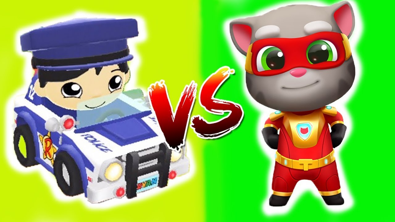 Tag with Ryan Patrol Car VS Tom Hero Dash Super Tom │Fun Game Play For Kids
