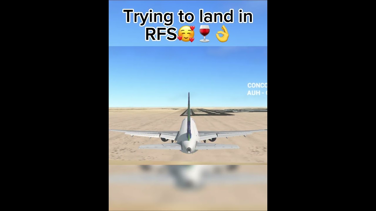 Landing in Infinite Flight vs. RFS #plane #funnyvideo #goofyahh #landing