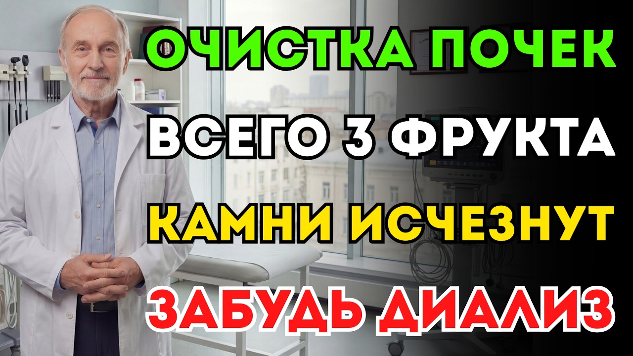 Забудьте о диализе! Эти 3 фрукта растворят камни и выведут яды. Супер защита почек каждый день.