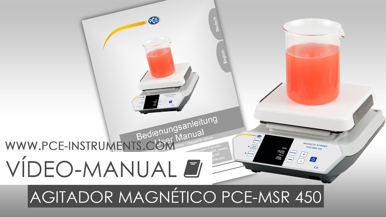 Instrucciones de uso del agitador magn&eacute;tico PCE-MSR 450 de #PCEInstruments