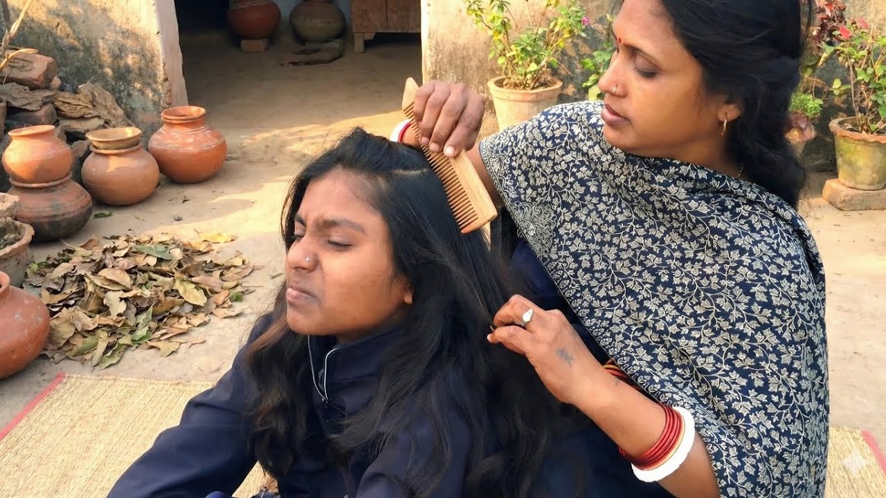 Gaon Ki Beti Ke Baalon Ki Dekhbhaal 🏡 | Gentle Nitpicking ASMR | Relaxing Care