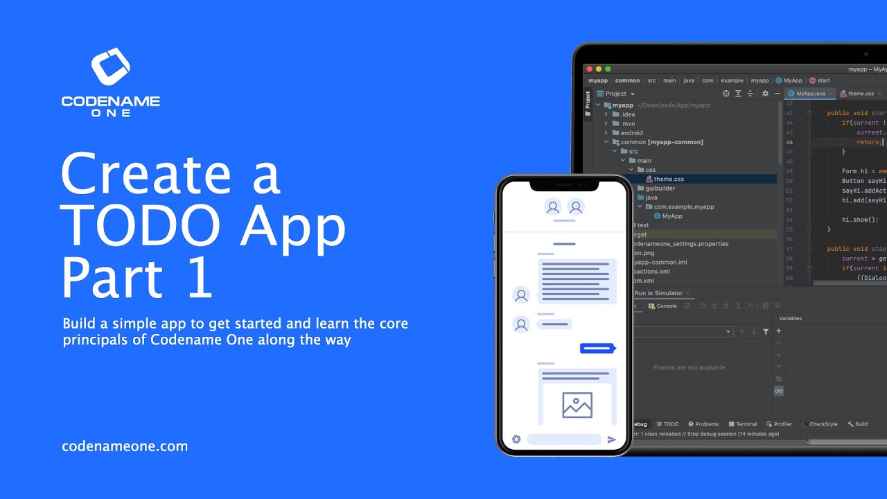 Create a TODO App on mobile devices using Java for iOS, Android etc. - Part 1
