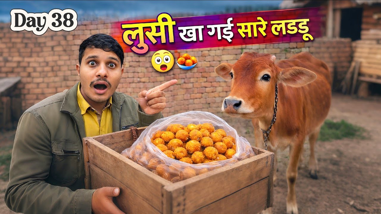 लुसी खा गई सारे लड्डू 😱 Day 38 #chikupanditvlogs #dailyvlogs #vlog #villagelife #newvlog #