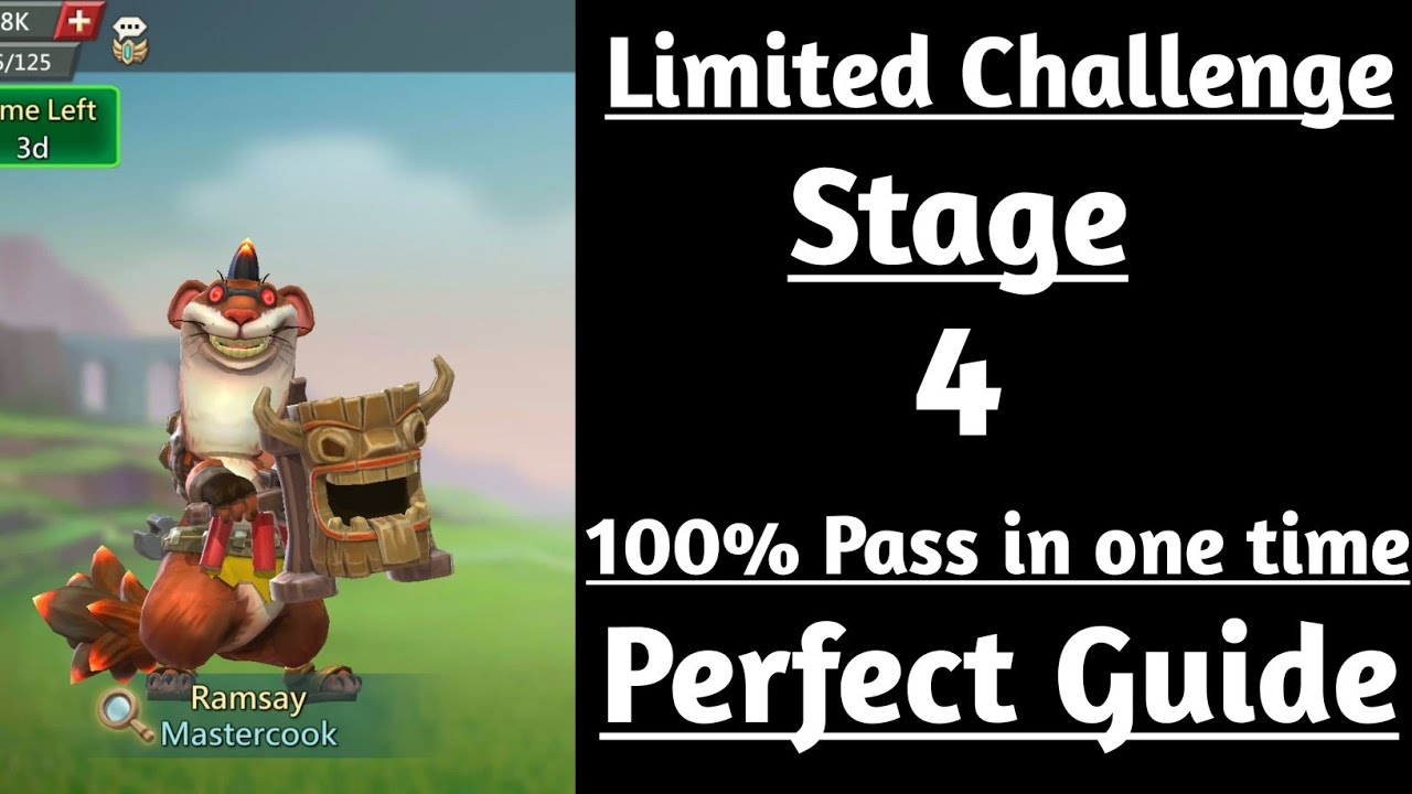 Lords mobile Limited Challenge Crazy Chef Stage 4|Mastercook Limited Challenge Stage 4