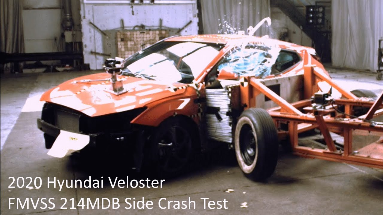 2019-2022 Hyundai Veloster FMVSS 214MDB Side Crash Test (WorldSID Dummy Assessment)