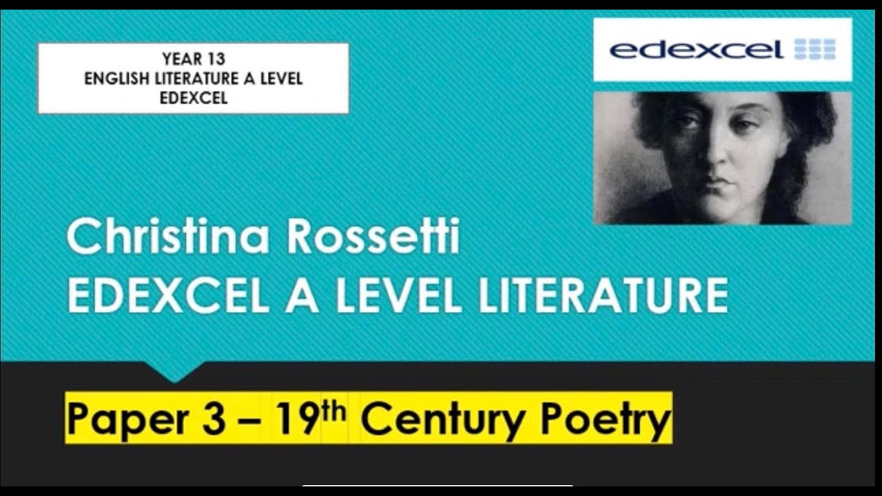 MAUDE CLARE - EDEXCEL A LEVEL 19th Century Poetry Christina Rossetti cluster: