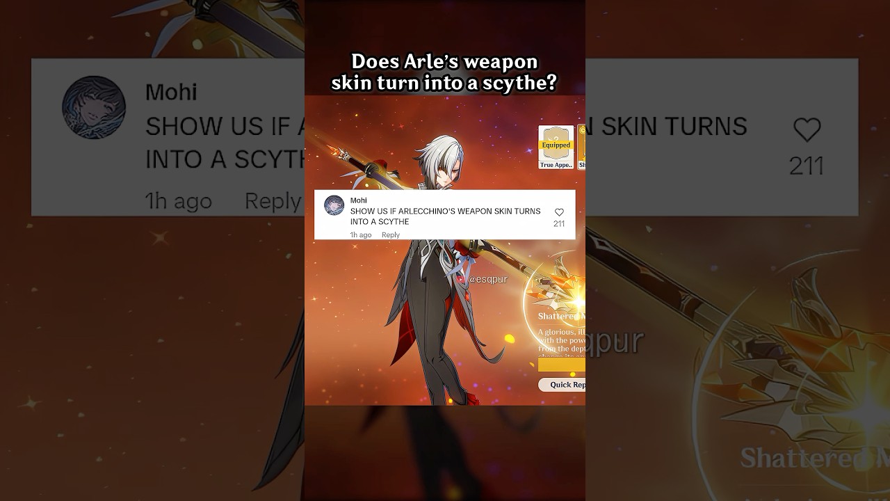 Does Arlecchino’s Weapon Skin Turn Into a Scythe?