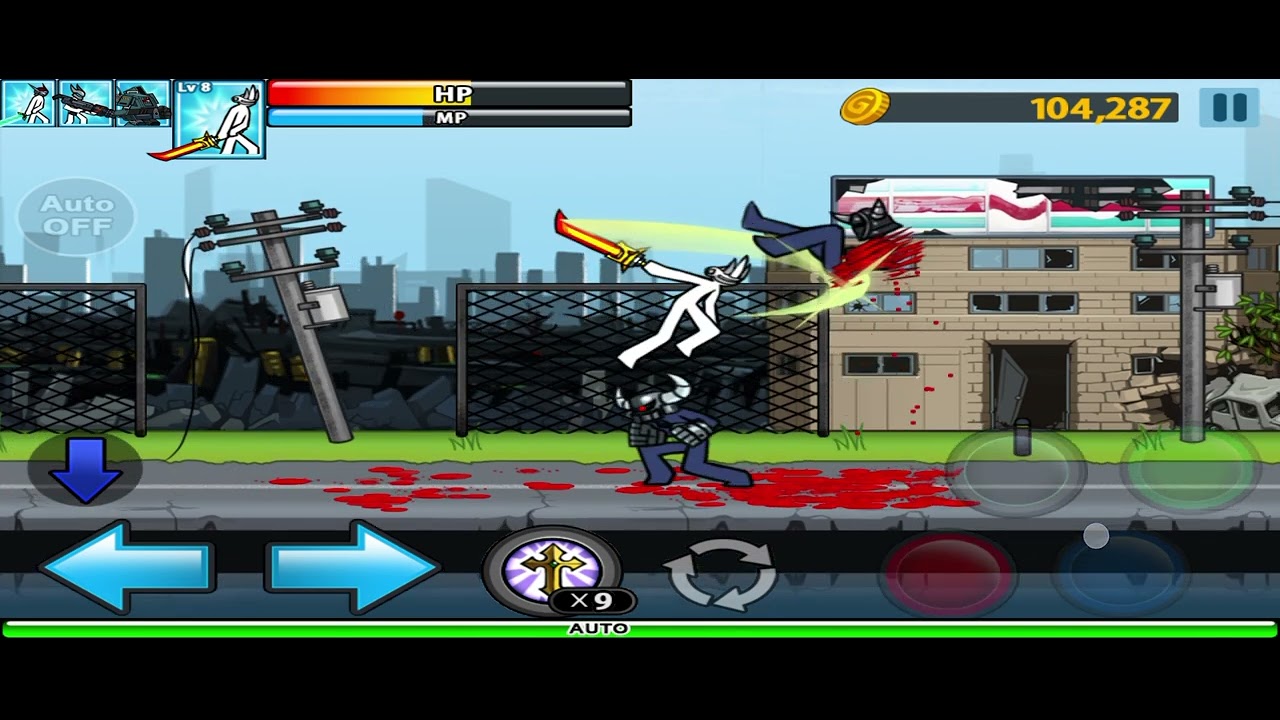 Anger Of Stick 4:DragonSlasher LVL 8 Vs Brothers Ironclad & Hell Knight Intense Fight