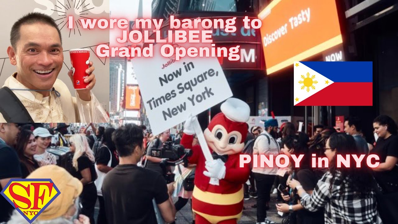 🇵🇭JOLLIBEE TIMES SQUARE GRAND OPENING NEW YORK CITY USA • TV PATROL • Chicken Joy Review •TFC NEWS