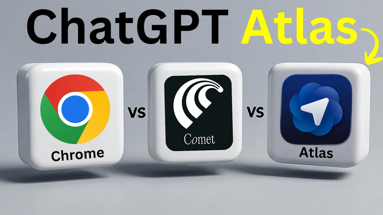 ChatGPT Atlas vs. Comet vs. Chrome: The ULTIMATE AI Browser Comparison (2025 Review) || OpenAI Atlas