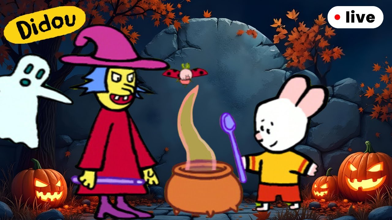 Dessine Halloween avec Didou 🎃 | Live pour Enfants 🔴