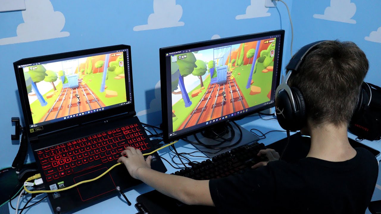 Batendo Record No Subway Surf No Coins em Dois Pc de Uma Vez!
