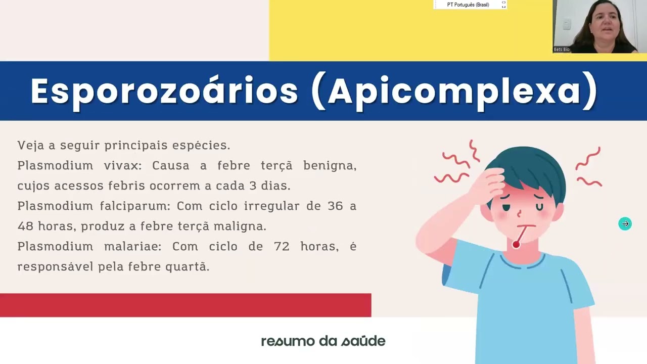 Aula 29 ‐Doenças causadas por protozoários esporozoário  Malária