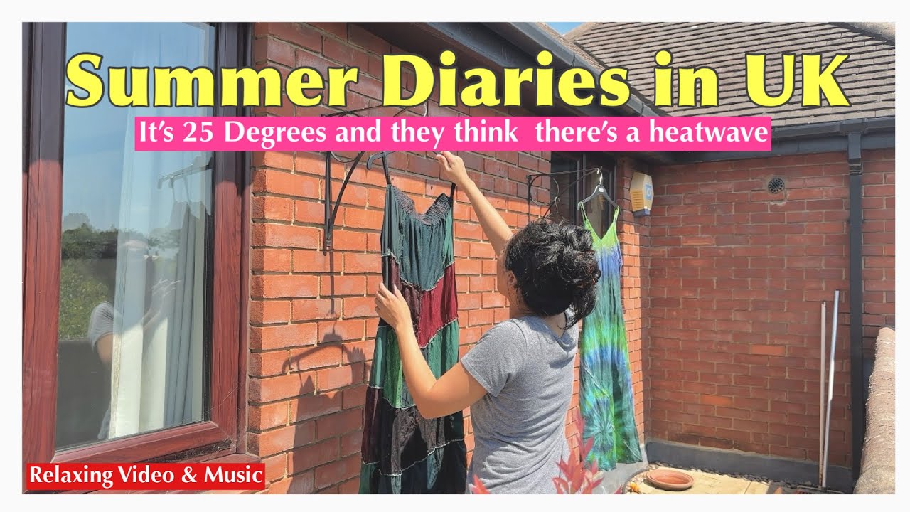 Day in my life II Summer in UK-beautiful summer flowers, washing clothes, unboxing, delicious food