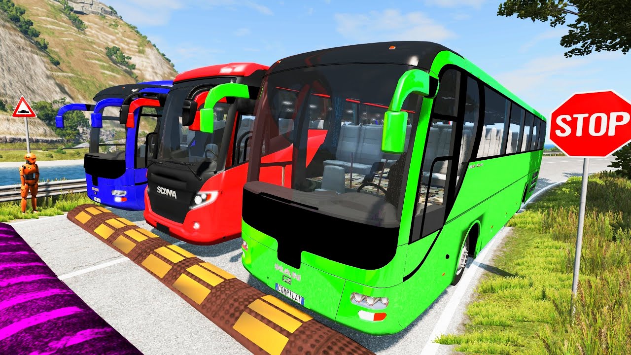 Cars vs Massive ⚠️ Speed Bumps⚠️#26 – BeamNG.Drive
