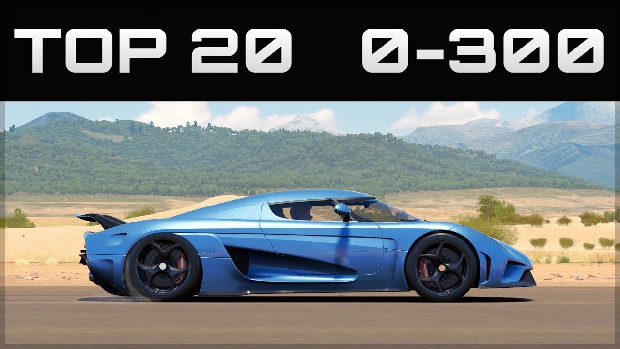 TOP 20 FASTEST 0-300 CARS | Forza Horizon 3 | Crazy Accelerations!