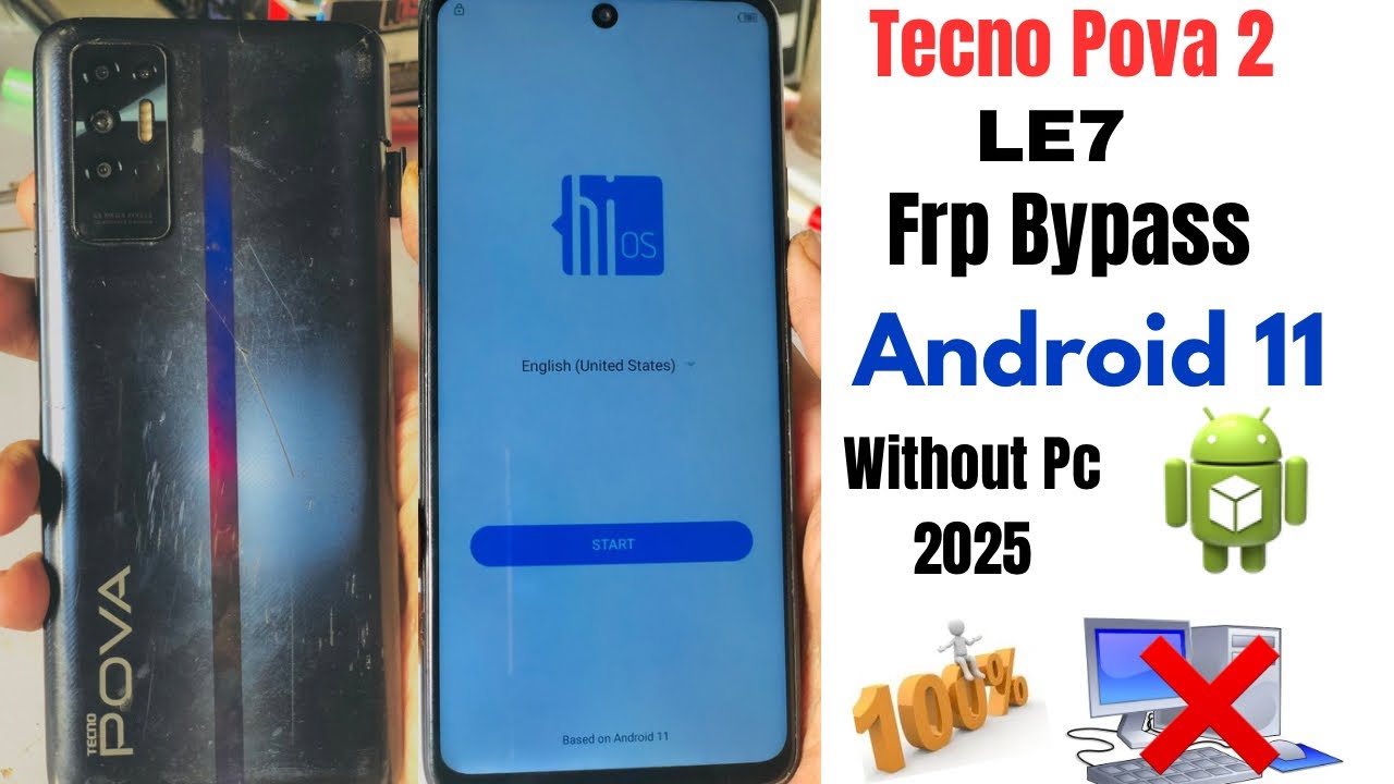 Tecno Pova 2 Frp bypass//Tecno Le7 Frp Unlock Without Pc 2025//Android 11