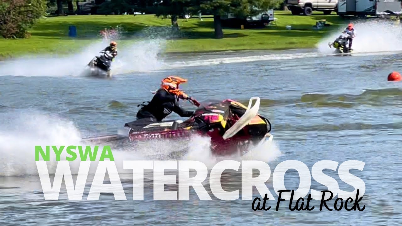 Snowmobile Watercross Racing at Flat Rock | NYSWA