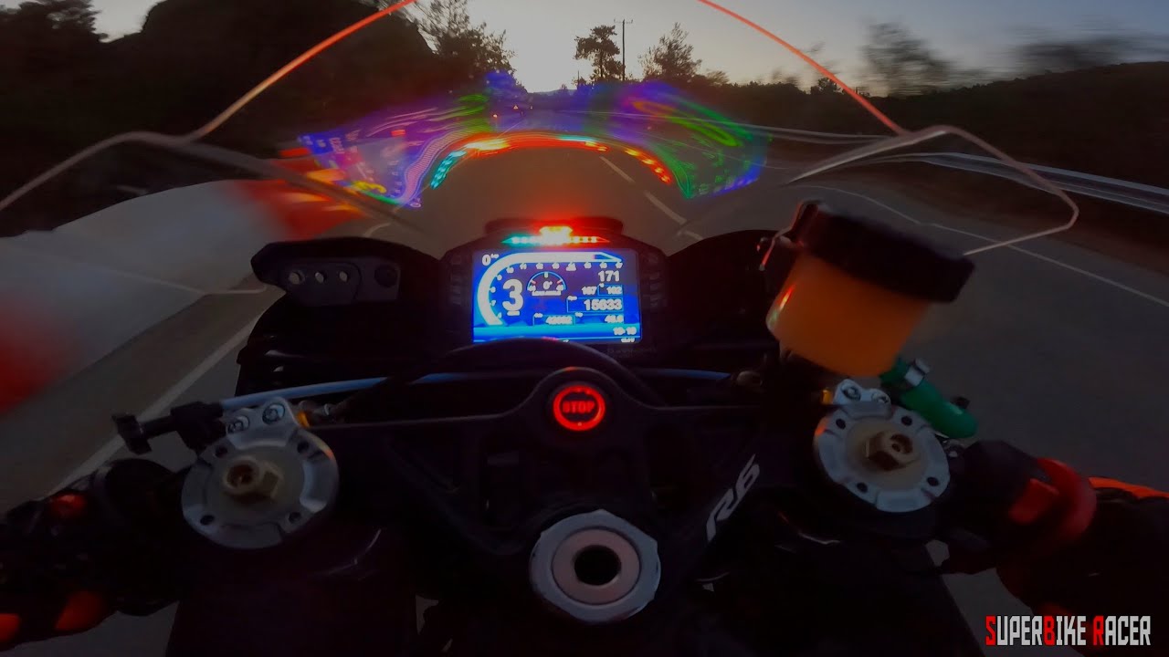 Yamaha R6 Evening Ride - Akrapovic Exhaust Sound