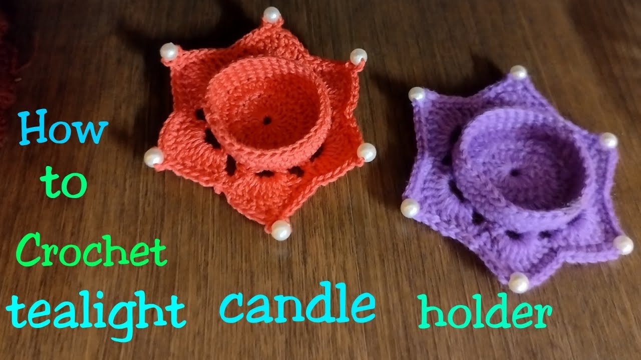 How to Crochet Tea-light candle holder-1, step by step