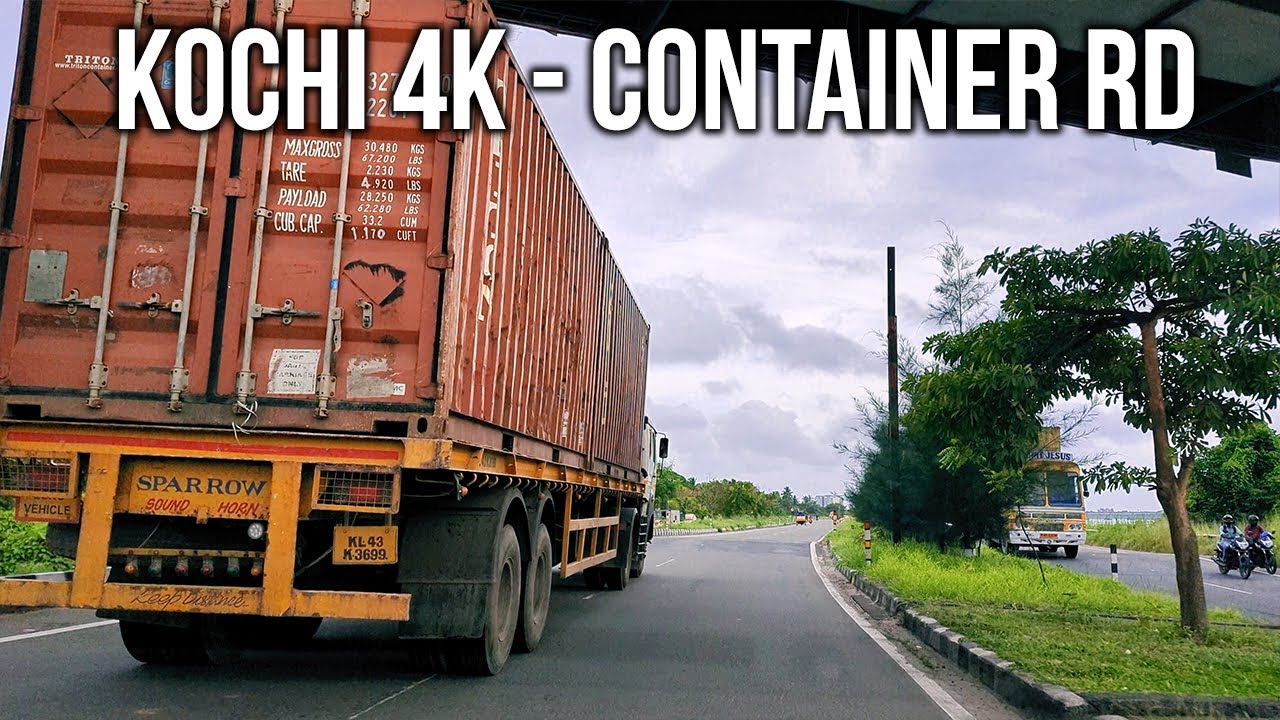 Kochi City 4K Driving Video - Container Terminal Road