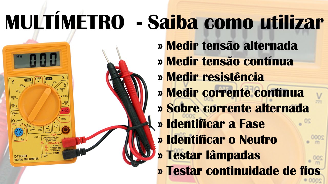 Aprenda a usar o Multímetro digital - Prático e rápido