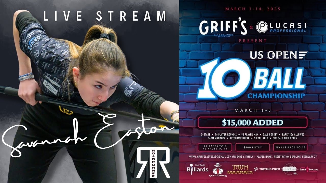 US Open 10 Ball - Savannah Easton vs Roberto Gomez