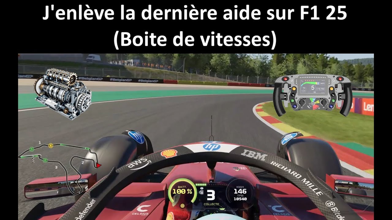 TUTO F1 25 : Je passe en Boîte Manuelle ! (ma 1er Course sans aucune aide) #f125
