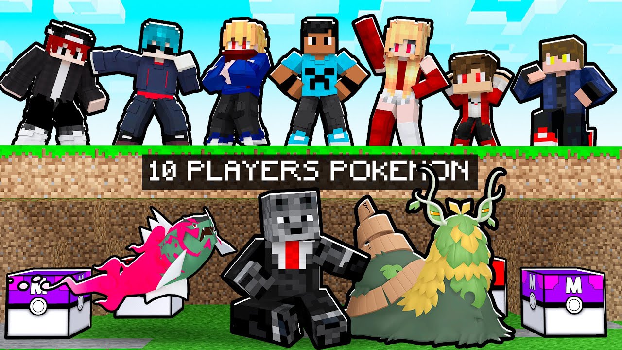 CHAMEI 10 PLAYERS PROFISSIONAIS de POKEMON pra BATALHAR no MINECRAFT PIXELMON