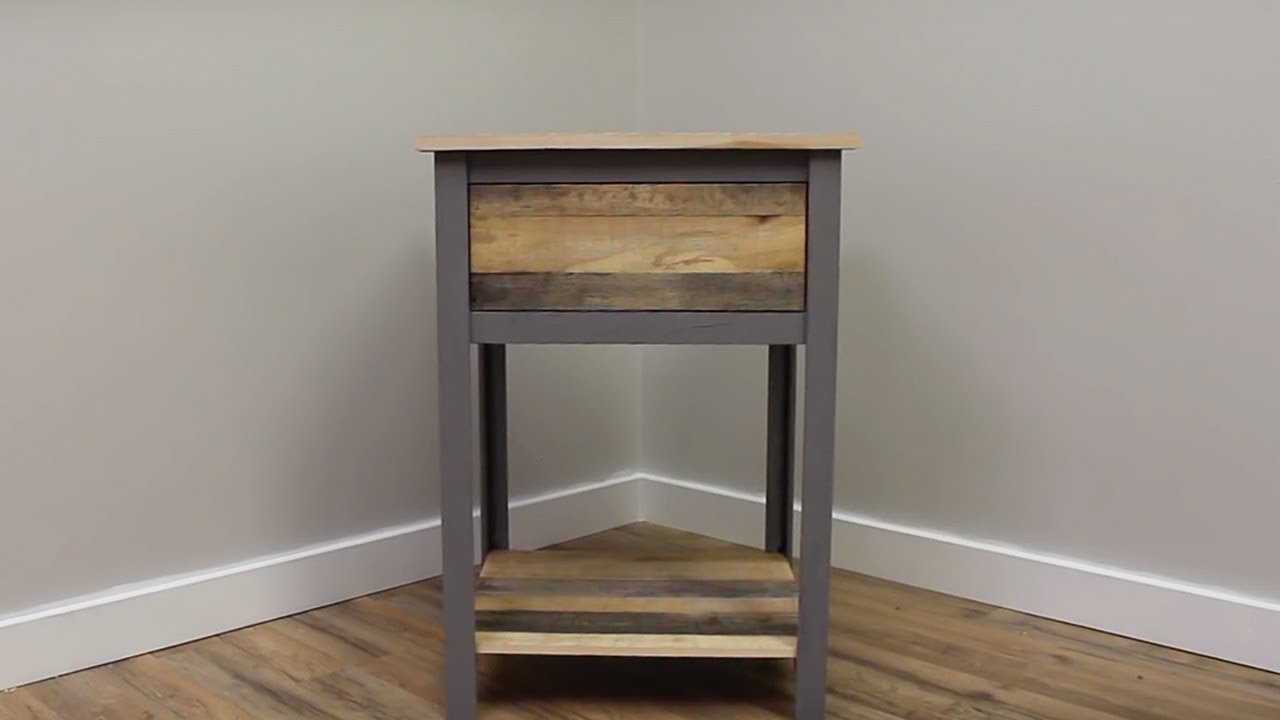DIY Industrial Nightstand | Reclaimed Pallet Wood