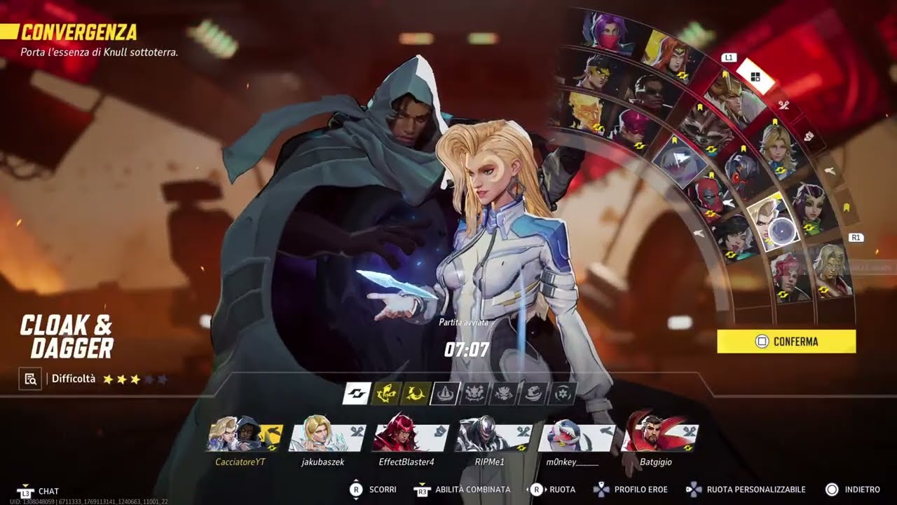 Marvel Rivals in live 22/1/2026 ITA