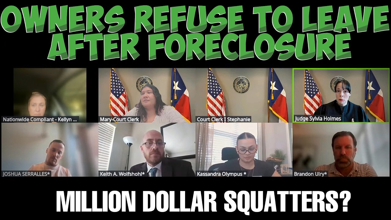 MILLION DOLLAR SQUATTERS? Owners Refuse to Leave After $1,069,104 Foreclosure