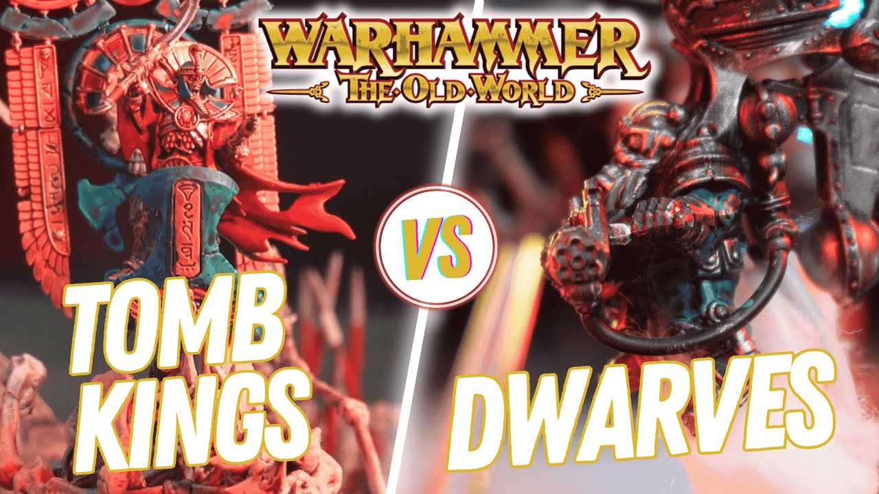BATTLE REPORT Old World | Tomb Kings vs Dwarfen Expeditionary Force