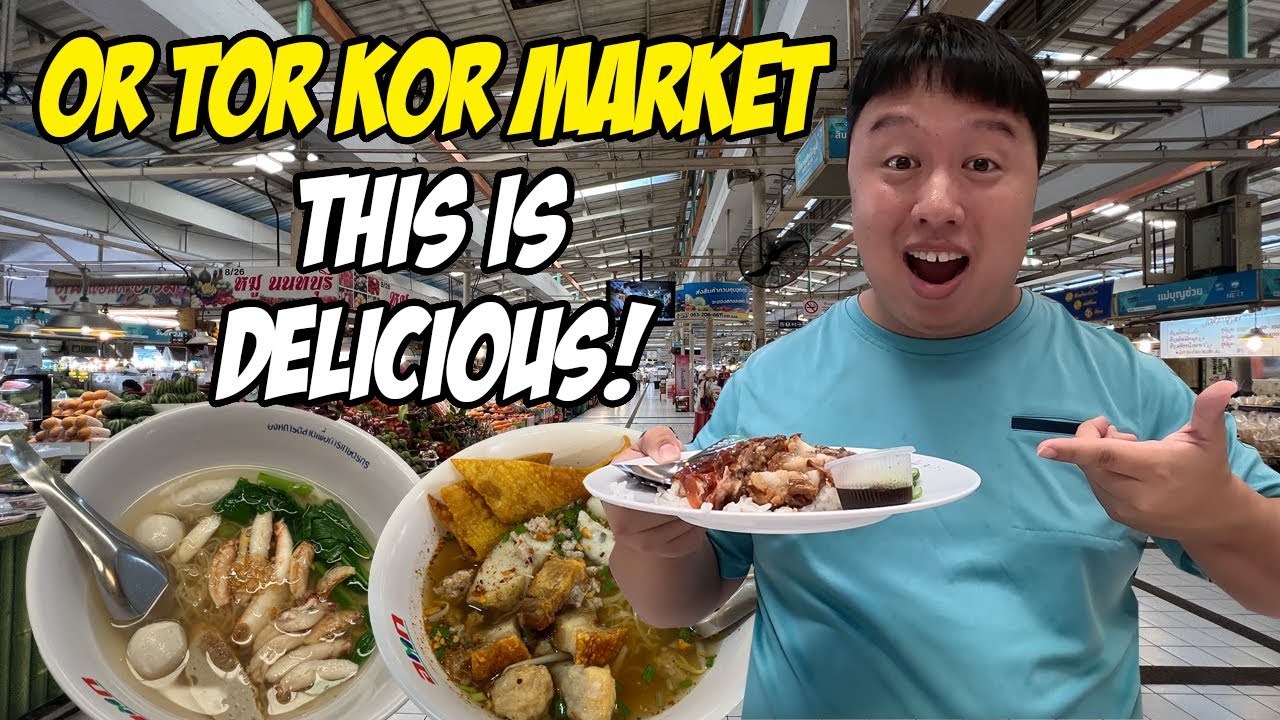 MUST VISIT THIS THAILAND MARKET In Bangkok 🇹🇭 Crab Noodles, Duck & Roast Pork! Or Tor Kor Market