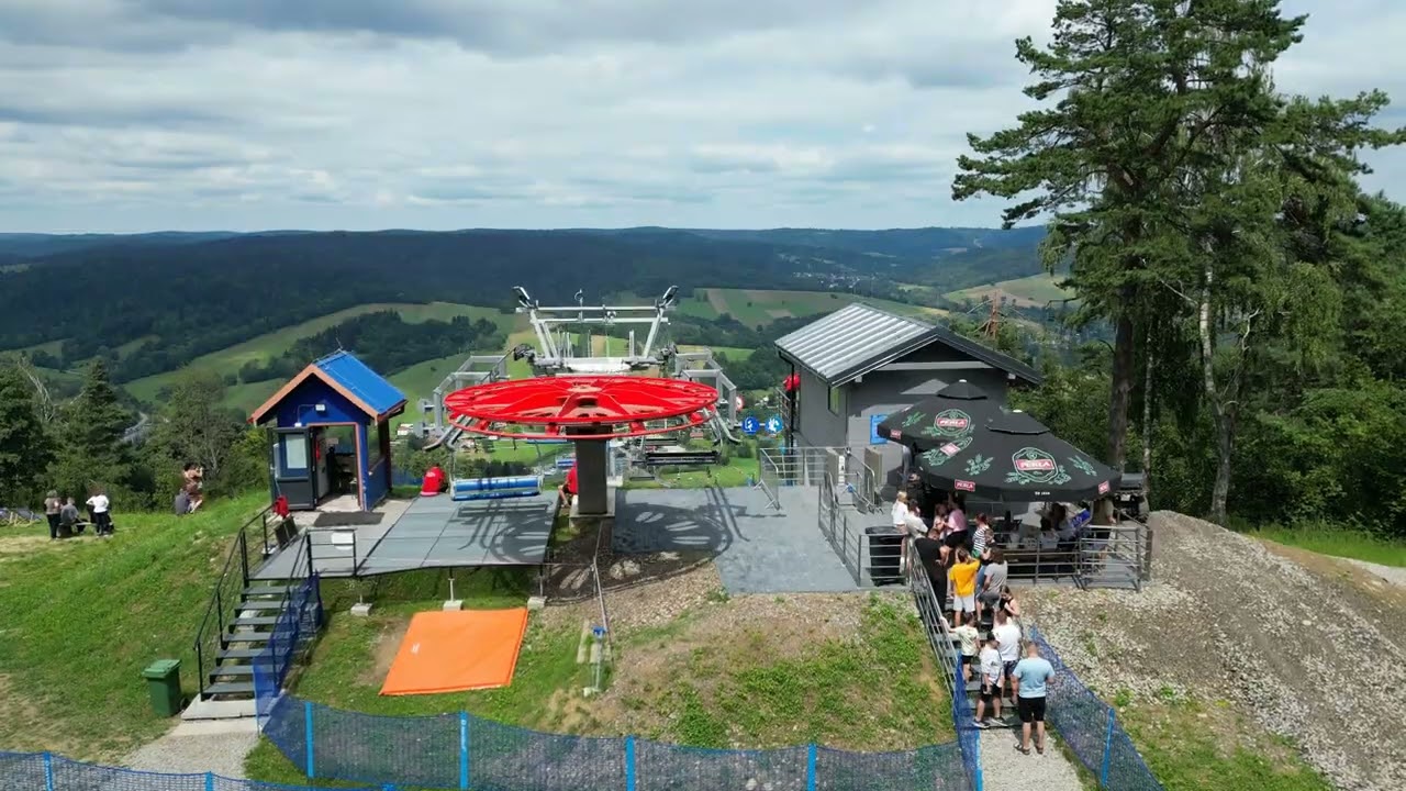 Najdłuższa tyrolka w Polsce Wańkowa Bieszczad.Ski 18.07.2024
