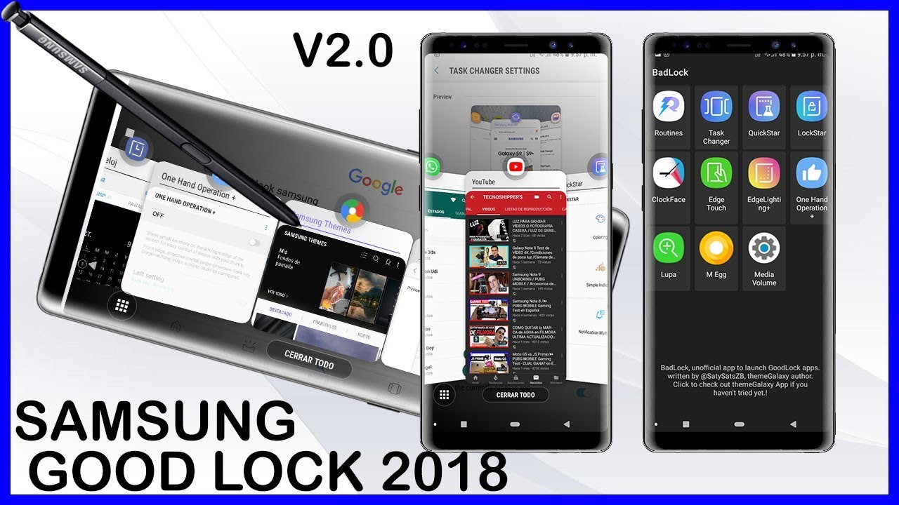 GOOD LOCK 2018 V2.0 PERSONALIZA TU SAMSUNG GALAXY - NO Root en español