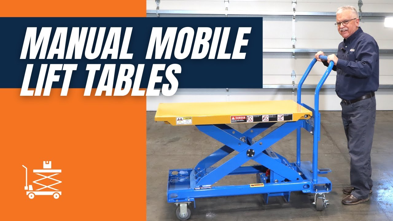 Manual Mobile Lift Table | Material Handling Minute