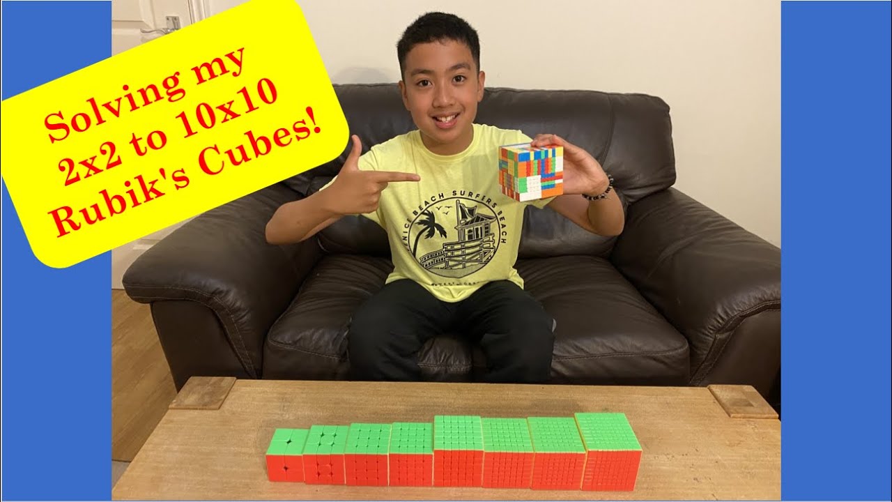 Solving my 2x2 to 10x10 Rubik&rsquo;s cubes!
