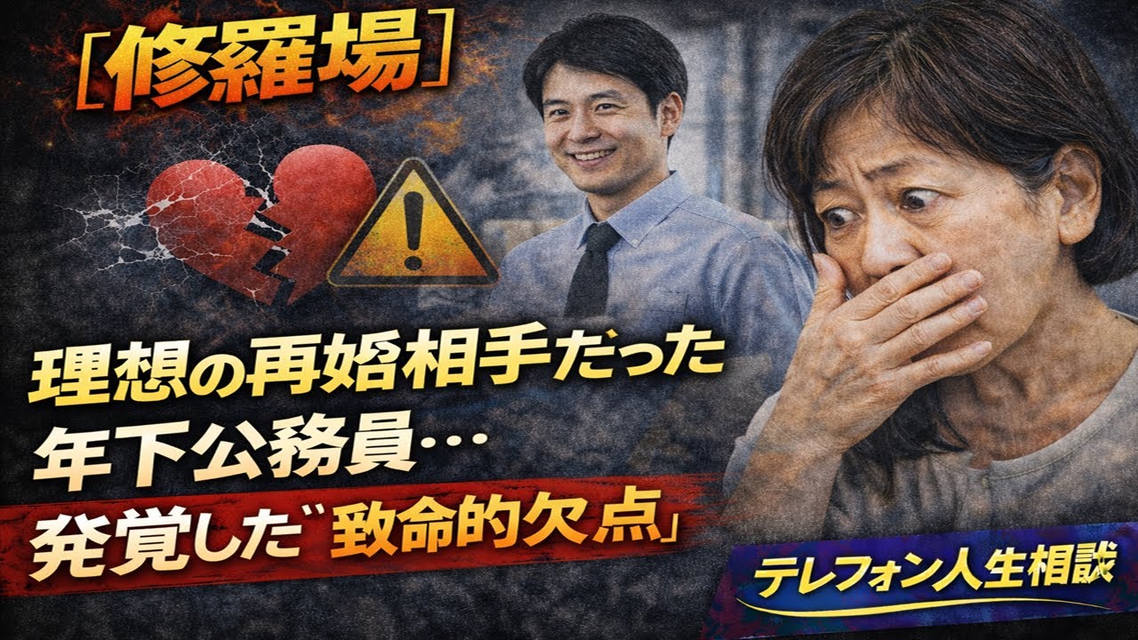 【修羅場】理想の再婚相手だった年下公務員…発覚した“致命的欠点” [テレフォン人生相談 ]