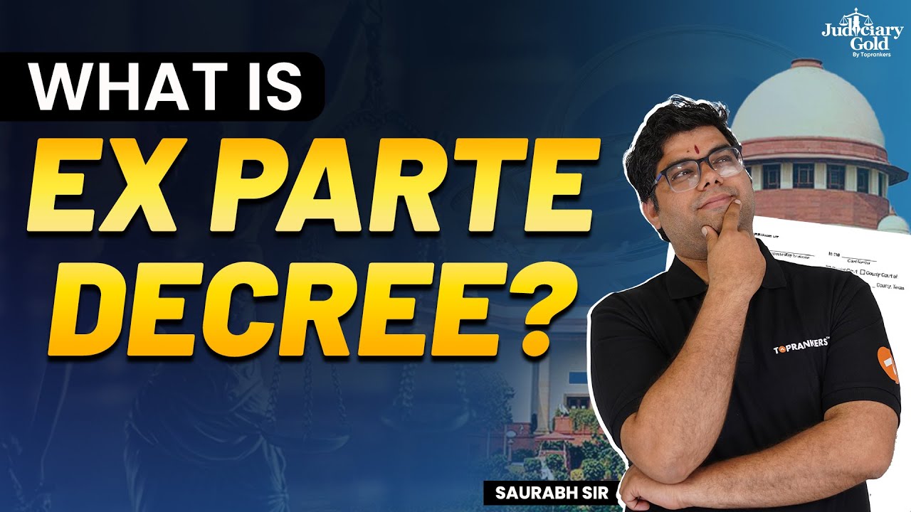 What is Ex Parte Decree in Civil Procedure Code? | Order 9 Rule 13 of CPC