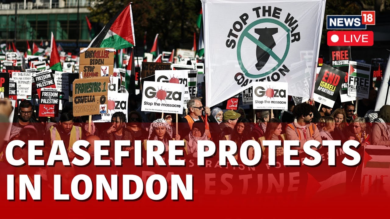 Israel Vs Hamas Ceasefire Protest LIVE  | Ceasefire Protest Live In London | Pro-Palestine | N18L