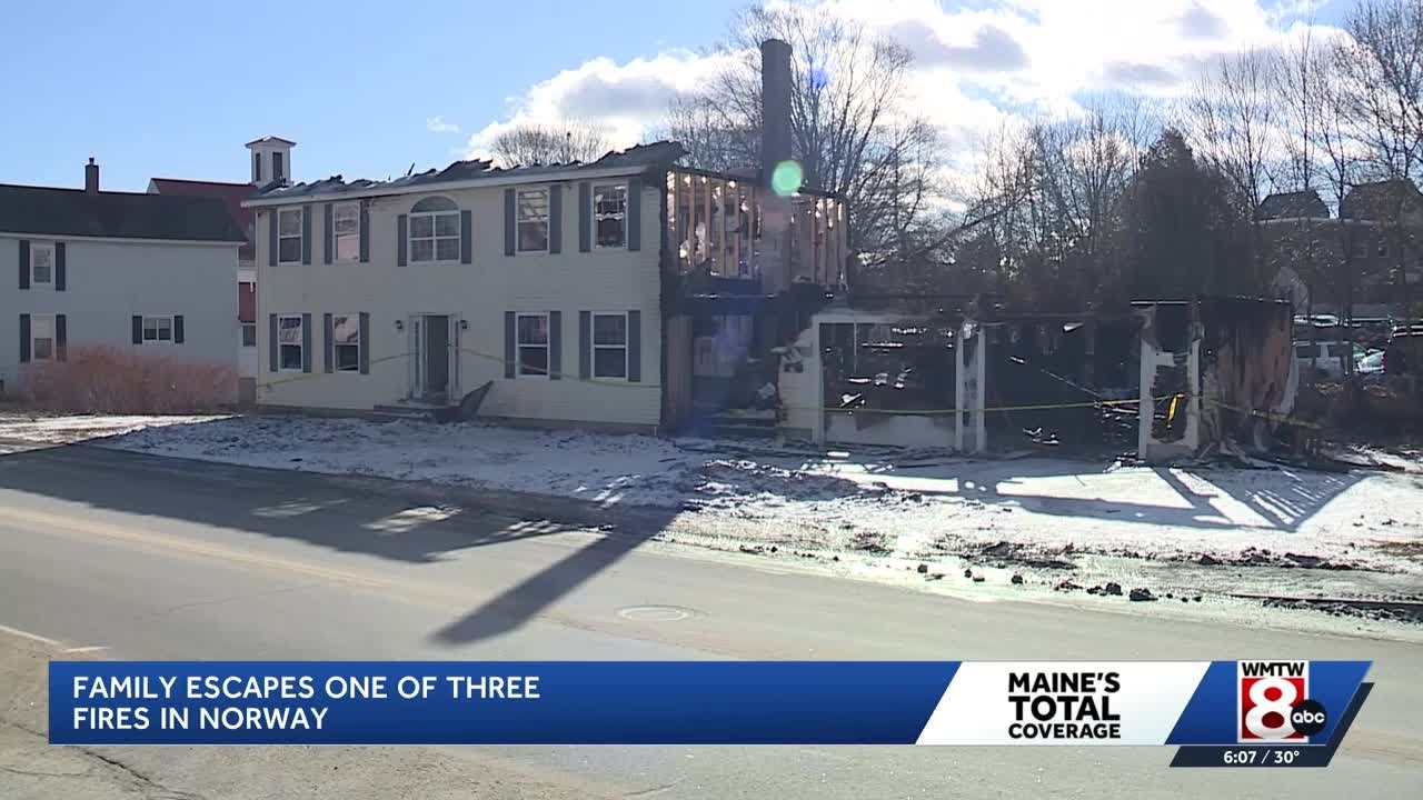 Norway family left homeless following house fire