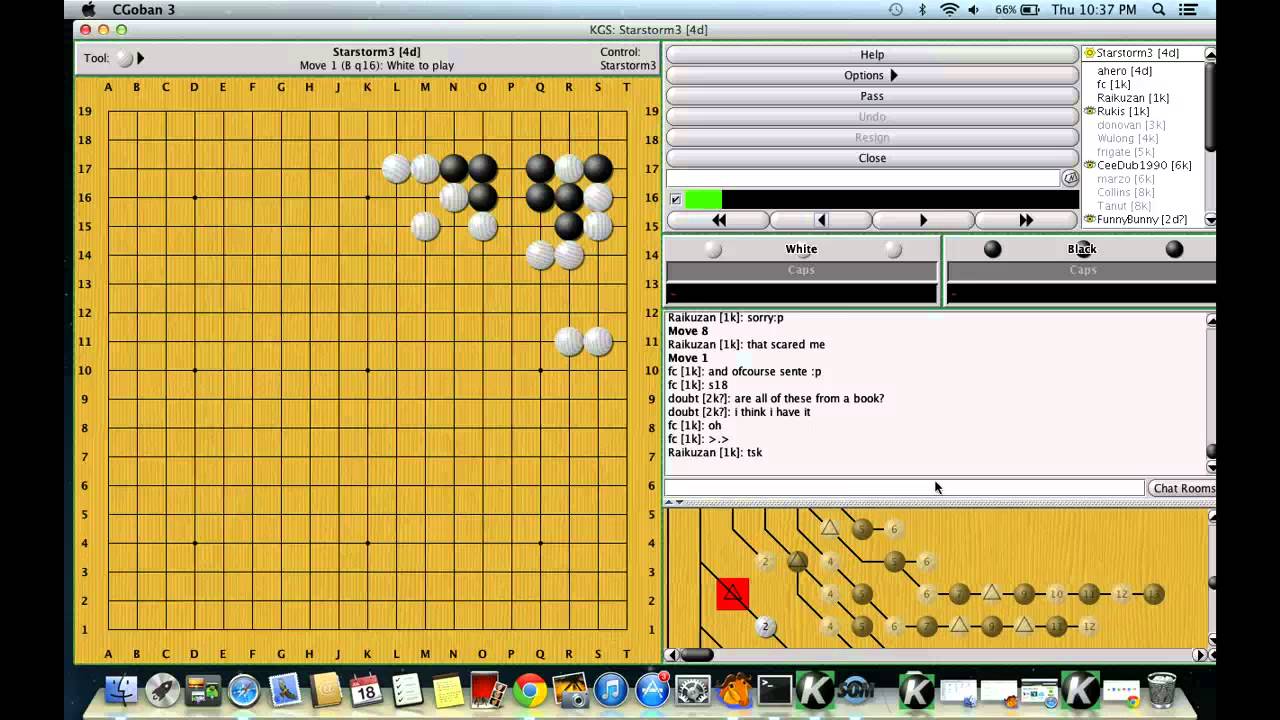 Starstorm3 [AGA 5dan/KGS 4dan] - KGS Go Lecture (Baduk/WeiQi) on 