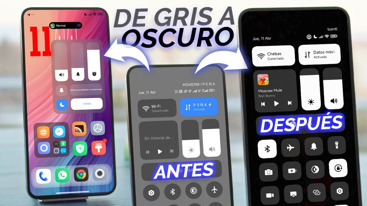Para HyperOS y MIUI: Mejor Nueva Versi&oacute;n Centro de Control + TEMA 100% NEGRO para TODOS los Xiaomi