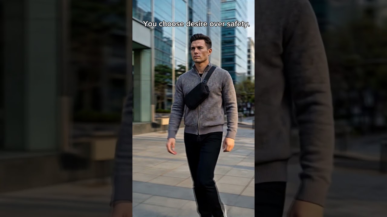 Scared to Want More? Small Designer Sling Bag for Men Crossbody EDC 1L Urban Style | Max Kremen