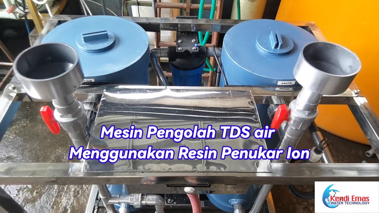 TANK MEDIA 26 X 87 CM, VOL RESIN 30 LITER TARGET HASIL 3000 L UNTUK AIR BAKU ≤ 300 PPM 