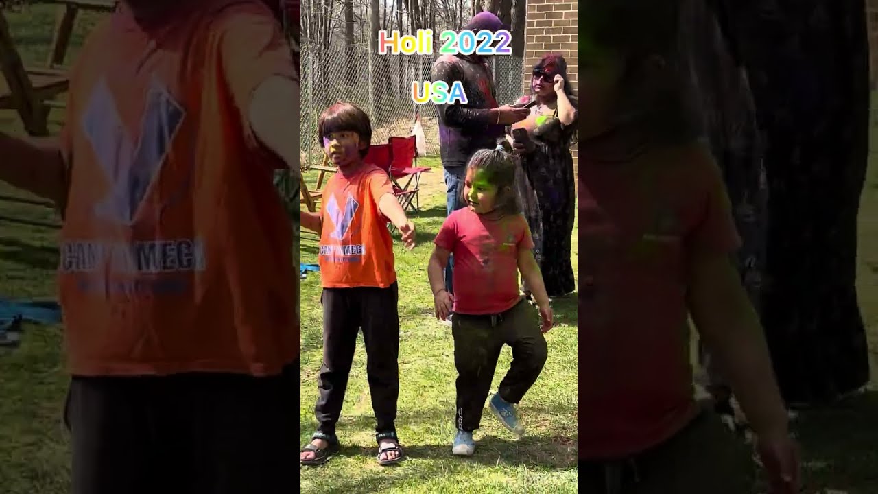 Holi in USA 🇺🇸 #holi #fun #music #masti #food #kids #gaithersburg #maryland #usa 🇺🇸🇺🇸