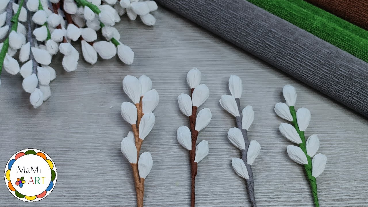 Wiosenne dekoracje z krepiny🌿 🌿 Bazie z krepiny